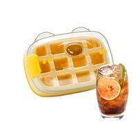 Ice Cubes Tray - Easy Press Vertical Maker, Rapid Release Mold, Storage Container | Silicone Square Freezer Box for Kitchen Family Cup Outdoor Trips Friends Chilled Beverage Coffee Cocktails Bar