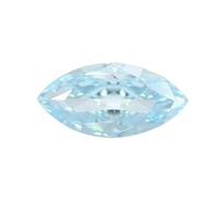 Ice Cut Marquise Shape Leaf Multiple Colors Stone Synthetic Gems Cubic Zirconia Beads for Jewelry(Blue,7x14mm-1pcs)