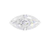 Ice Cut Marquise Shape Leaf Multiple Colors Stone Synthetic Gems Cubic Zirconia Beads for Jewelry(White,8x16mm-1pcs)