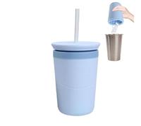 Ice Cylinder Mould with Lid & Straw, Compact Easy Release Design, Ice Cream Sundae for Cocktails & Drinks for Whiskey, Cocktails, Bourbon, Drinks, Party, Home, RV,