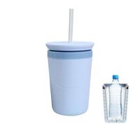 Ice Cylinder - with Lid & Straw Mini Easy Release Silicone Press-Type - Cylinder Freezer Ice Trays | for Bourbon Soda Party Home RV Office