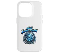 Ice Dimension Frozen World Clock Fantasy Scene Case for iPhone 14 Pro