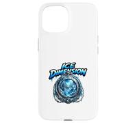 Ice Dimension Frozen World Clock Fantasy Scene Case for iPhone 15