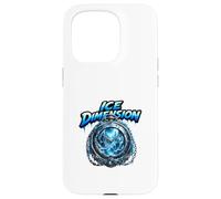 Ice Dimension Frozen World Clock Fantasy Scene Case for iPhone 15 Pro