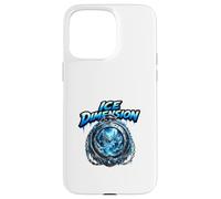 Ice Dimension Frozen World Clock Fantasy Scene Case for iPhone 15 Pro Max