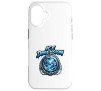 Ice Dimension Frozen World Clock Fantasy Scene Case for iPhone 16