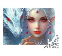 Ice Dragon 1000 Piece Jigsaw Puzzle Paper Jigsaw Puzzle for Adults Fantasy Magic Scene Focus Booster Home Relaxation Gift 70x50cm/1000pcs