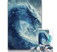 Ice Dragon 1000 Piece Jigsaw Puzzles for Adults & Teens,Family Game Stress Reliever Difficult Challenge Artists Collection,Fine Art (38x26cm)