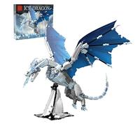Ice Dragon Building Blocks Set with Support Base, Creative Dragon Model Toys for Kids, Home Office Decor, Ideas Gift for Adults Boys(1019 Pieces)
