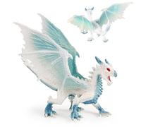 Ice Dragon Figure Ice Snow Dragon Action Figure Ice Dragons Toy Model - Realistic Hand Painted Toy Figurine Model - Solid IceDragon 10 cm - Blue