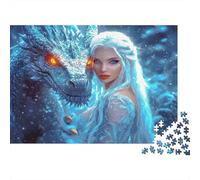 Ice Dragon Queen 1000pc Jigsaw Puzzle for Adults Stay at Home Activity Mind Relaxation Puzzle Premium Cardboard 52x38cm/1000pcs