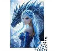 Ice Dragon Queen Puzzles 1000 Piece for Adults Jigsaw Puzzles Game for The Whole 52x38cm/1000pcs
