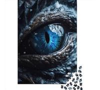 Ice Dragons Sapphire Eye Wooden Jigsaw Puzzles 1000 Pieces for Adults Jigsaw Puzzles for Adults 1000 Piece Puzzle Educational Games 1000pcs (75x50cm)