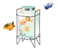 Ice drink machine hot and cold beverage juice machine with faucet refrigerator beverage machine 20L kettle fruit teapot canteen hotel bar home(37.5 * 16cm)