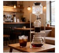 Ice Drip Coffee Machine, Cold Brew Coffee Tower, Adjustable Drip Speed, Acrylic Stand, 600 Ml Capacity, Slow Cooling Extraction System, Suitable for Coffee Shops and Teahouses