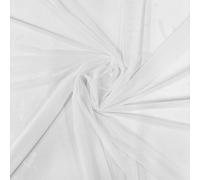 Ice Fabrics 4-Way Stretch Power Mesh Fabric by The Yard - 60" Wide Nylon Spandex Sheer Net - Breathable & Stretchy Mesh Fabric for Sewing Activewear, Dresses, Crafts - White - 1 Yard
