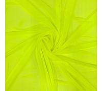 Ice Fabrics 4-Way Stretch Power Mesh Fabric by The Yard - 60" Wide Nylon Spandex Sheer Net - Breathable & Stretchy Mesh Fabric for Sewing Activewear, Dresses, Crafts - Neon Yellow - 1 Yard