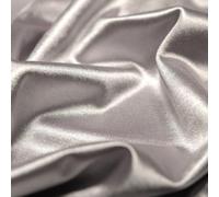 Ice Fabrics 4 Way Stretch Silky Spandex Satin Fabric by The Yard - 60" Wide Shiny Satin Spandex Fabric for Dresses, Active Wear, Yoga Pants, Table Cloth - Thick and Heavy - Silver - 1 Yard