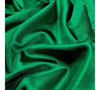 Ice Fabrics 4 Way Stretch Silky Spandex Satin Fabric by The Yard - 60" Wide Shiny Satin Spandex Fabric for Dresses, Active Wear, Yoga Pants, Table Cloth - Thick and Heavy - Emerald Green - 2 Yards