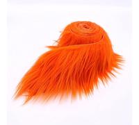 Ice Fabrics Craft Faux Fur Fabric Pre Cut Rolls - 2"x60" Fur Ribbon Mohair Fabric Strips - Super Soft and Fuzzy - Perfect for Crafts, Costumes & Decoration - Orange - 2x60