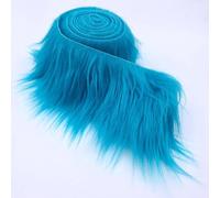 Ice Fabrics Craft Faux Fur Fabric Pre Cut Rolls - 2"x60" Fur Ribbon Mohair Fabric Strips - Super Soft and Fuzzy - Perfect for Crafts, Costumes & Decoration - Turquoise - 2x60