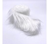 Ice Fabrics Craft Faux Fur Fabric Pre Cut Rolls - 6"x60" Fur Ribbon Mohair Fabric Strips - Super Soft and Fuzzy - Perfect for Crafts, Costumes & Decoration - White - 6x60
