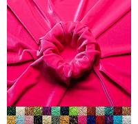 Ice Fabrics Ice Fabric Stretch Velvet Fabric by The Yard - 60" Wide Soft Stretchy Fabric for Sewing Clothes, Apparel, Costume, Crafts - 90% Polyester 10% Spandex - Hot Pink - 2 Yards