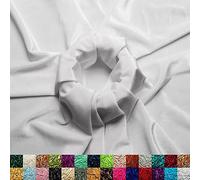 Ice Fabrics Stretch Velvet Fabric by The Yard - 60" Wide Soft Stretchy Fabric for Sewing Clothes, Apparel, Costume, Crafts - 90% Polyester 10% Spandex - White - 2 Yards