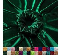 Ice Fabrics Stretch Velvet Fabric by The Yard - 60" Wide Soft Stretchy Fabric for Sewing Clothes, Apparel, Costume, Crafts - 90% Polyester 10% Spandex - Hunter Green - 1 Yard
