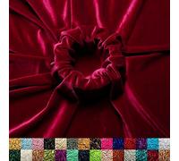 Ice Fabrics Stretch Velvet Fabric by The Yard - 60" Wide Soft Stretchy Fabric for Sewing Clothes, Apparel, Costume, Crafts - 90% Polyester 10% Spandex - Wine Red - 2 Yards