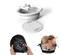 Ice Face Bath Bowl with Built-in Tray | Collapsible Cold Plunge Tub for Skin Soothing & Puffiness Relief | Portable Silicone Facial Bowl for Gym, Travel & Home | Breathable Hose Ice Bath (White)