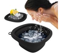 Ice Face Bowl, Facial Ice Bath, Compact Lightweight Design Portable Foldable Basin Built in Drain Tray, Reusable Cold Plunge Spa Tool Ideal for Daily Home Morning Skin Care