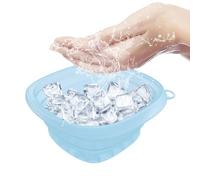 Ice Face Bowl, Silicone Facial Bath Basin, Foldable Cold Compress, Skin Tightening Washbasin, Portable Beauty Tool for Refreshing at Home Travel Hotel Bathroom Outdoors, 9.45x9.45x4.33 inches