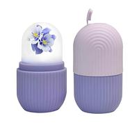 Ice Face Roller, Ice Roller for Face and Eye,Puffiness Relief,Face Roller Skin Care,Naturally Tone and Tighten,Silicone Facial Massage Ice Mold,Reusable Face Massage,Ice Mold for Face Beauty (Purple)