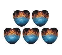Ice Fire Car Air Freshener Hanging Incense Chips 5 Pack Automotive Scented Hanging Sheets for Car Home Auto Interior Decor Love Form,white-style