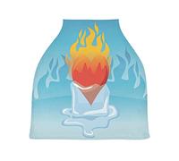 Ice Fire Heat Heart Baby Car Seat Cover Canopy Stretchy Nursing Covers Breathable Windproof Winter Scarf for Infant Breastfeeding Boys Girls