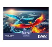 Ice Fire Phoenix 1000 Piece Animal Jigsaw Puzzle for Adults And Kids Family Puzzle Educational Games 1000 Pieces Stress Reliever for Women, Gifts for Men 70x50cm/1000pcs