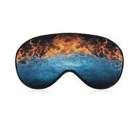 Ice Fire Sleep Mask Eye Mask for Sleeping Breathable Blackout Sleeping Masks with Adjustable Strap Soft Eye Cover Comfortable Blindfold Eyeshade for Night Sleeping Travel Nap