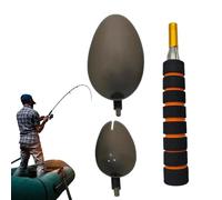 Ice Fish Shovel - Bait Throwing Spoon, Extendable Telescopic Shovel, Non-Slip Tool with Stainless Steel Handle and PP Connector | Outdoor Equipment for Lakes and Rivers, Precise Delivery, Portable