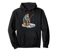 Ice Fishing Dad Polar Vortex Frozen Fisherman Snow Winter Pullover Hoodie