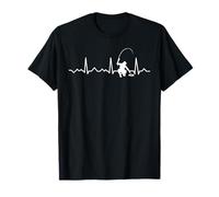 Ice Fishing Heartbeat Cold Weather Fisherman Humor T-Shirt
