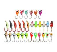 Ice Fishing Lures | 30 Pieces Fishing Tools,Artificial Perch Bait Baits | For Fishermen Anglers Men Fathers Lakes Rivers Brooks Ponds Crappie Sunfish Perch Panfish Zander