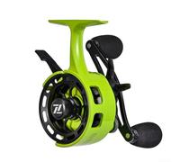 Ice Fishing Reel 3.2:1 Gear Ratio Inline Drop System with 3+1 Bearings for Winter Coarse Carp Pike Zander Deadbait Fishing 183g(yellow-green right hand)