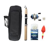 Ice Fishing Rod Kits Complete Professional Portable Ice Fishing Set with Case Jigs Float Hook Weight Reel for Winter Fishing Enthusiasts Plastic Metal Copper Stainless Steel 27.6