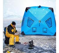 Ice Fishing Shelter, Pop Up Insulated Tent with Carrying Bag and Ice Anchors for 2-5 Person Winter Fishing