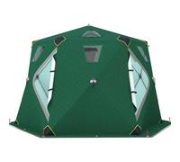 Ice Fishing Tent Portable Insulated Shelter for 6-8 Persons, Large Pop-up Ice Shanty with Removable Ventilation Windows & Carry Bag for Winter Fishing