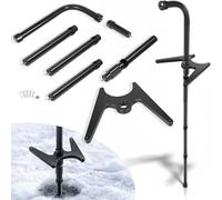 Ice Fishing Transducer Mount Compatible with Garmin 010-12676-10, Ice Transducer Mount for Panoptix PS22-TR, 360° Rotating Ice Pole Support Bracket for Ice Fishing Sonar Systems