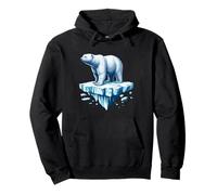 Ice Floe Adventure: Cute Awesome Icy Polar Bear Journey Pullover Hoodie
