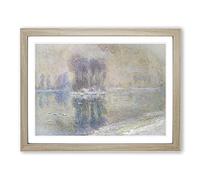 Ice Floes By Claude Monet Classic Painting Framed Print | A3 Oak Framed Wall Art | Ready to Hang | Classic Landscape Picture | Living Room Bedroom Lounge Office