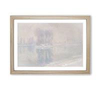 Ice Floes by Claude Monet Framed Print | A2 Oak Framed Wall Art | Ready to Hang | Modern Landscape Picture | Living Room Bedroom Lounge Office